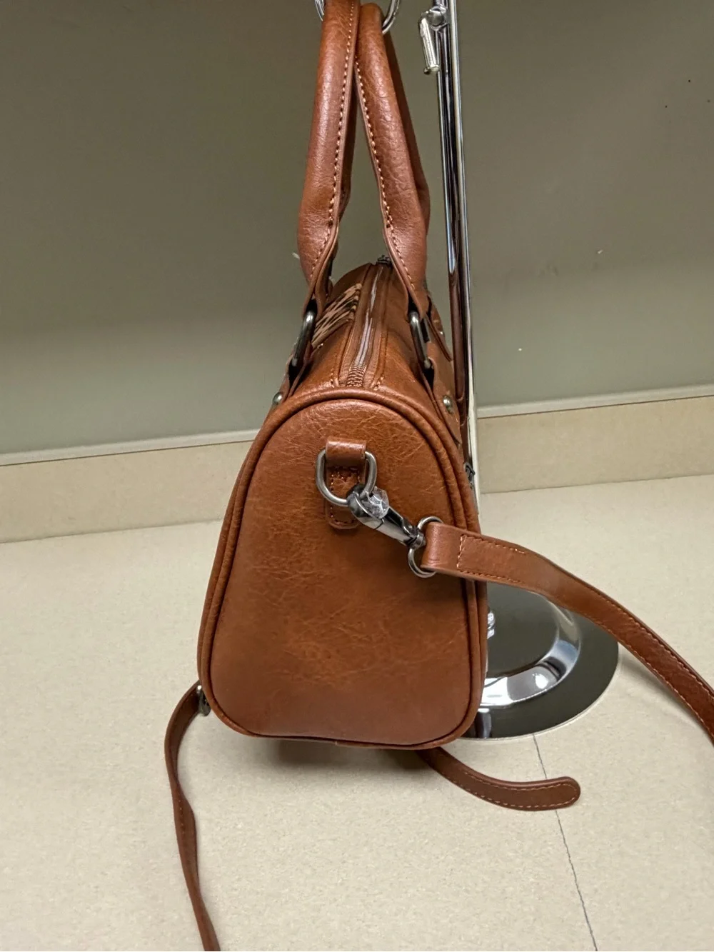 Montana West Cognac Brown Western Leopard Print Studded Satchel – New With Tags